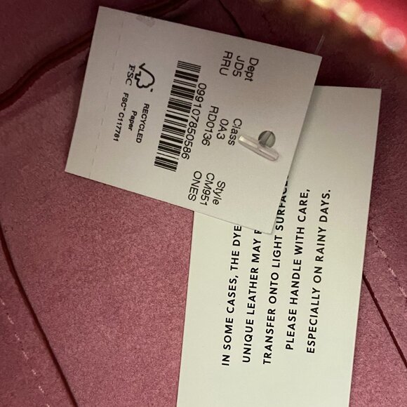 NWT J.Crew Delphine shoulder bag in leather 'Radiant Ruby' - Picture 10 of 16